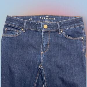 WHITE HOUSE BLACK MARKET Women’s 0 THE SKIMMER Zipper Ankle Blue Jeans